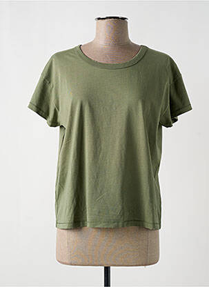 T-shirt coupe droite manches courtes vert ACQUAVERDE femme