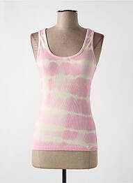 Top imprimé fantaisie sans manche rose ACQUAVERDE femme
