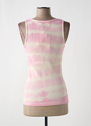 Top imprimé fantaisie sans manche rose ACQUAVERDE femme