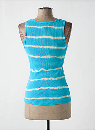 Top imprimé fantaisie sans manche bleu ACQUAVERDE femme