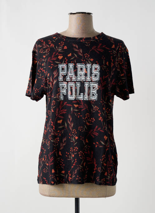 T-shirt imprimé fantaisie manches courtes noir BA&SH femme
