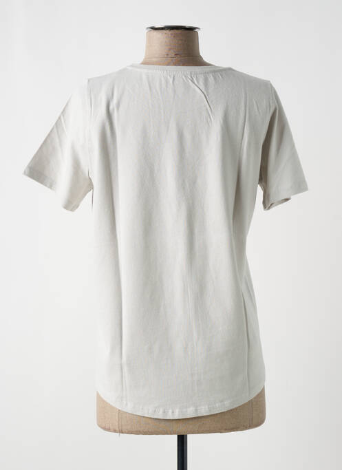 T-shirt imprimé fantaisie manches courtes gris MAJESTIC FILATURES femme