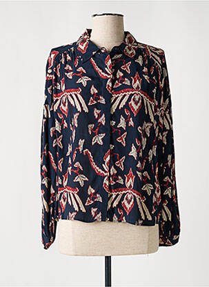 Chemisier tissage crêpe manches longues bleu BA&SH femme