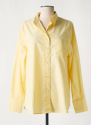 Chemisier coupe droite manches longues jaune INES DE LA FRESSANGE femme