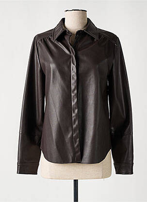 Chemisier coupe droite manches longues marron BA&SH femme