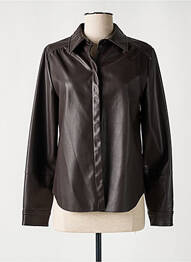 Chemisier coupe droite manches longues marron BA&SH femme
