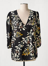 Blouse imprimé fleurs manches 3/4 noir BA&SH femme