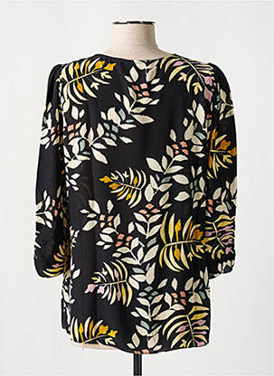 Blouse imprimé fleurs manches 3/4 noir BA&SH femme