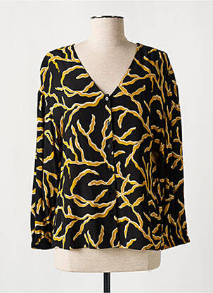 Chemisier tissage crêpe manches longues noir BA&SH femme
