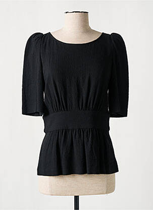 Blouse manches courtes manches courtes noir BA&SH femme