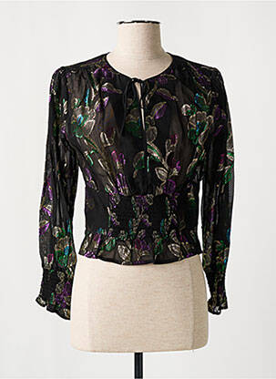 Blouse légère et transparente manches longues noir BA&SH femme