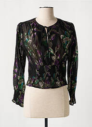 Blouse légère et transparente manches longues noir BA&SH femme