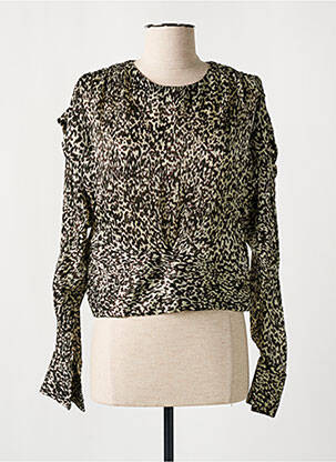 Blouse poignets boutonnés avec fente manches longues beige IRO femme