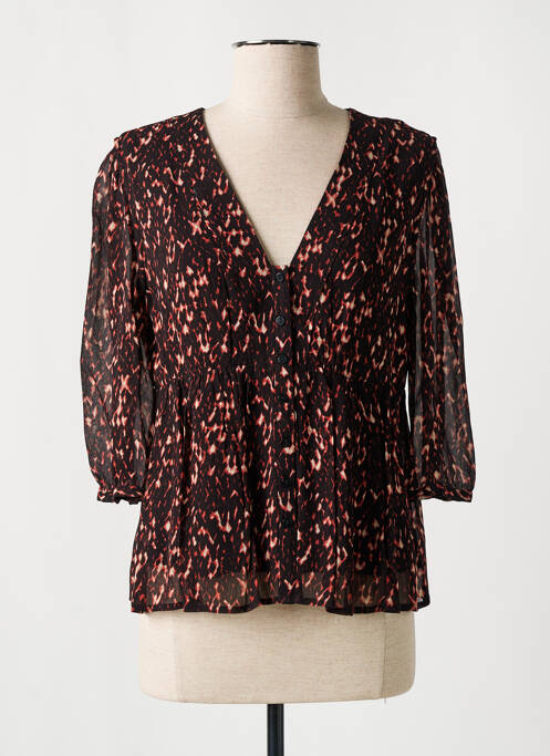 Chemisier tissage crêpe manches 3/4 noir BA&SH femme
