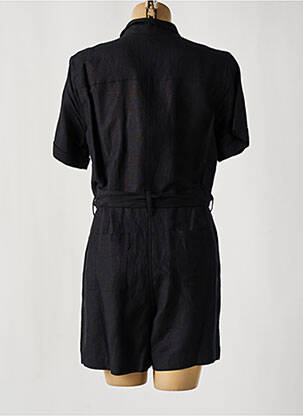 Combishort fermeture boutonnée sur le devant manches courtes noir RAILS femme