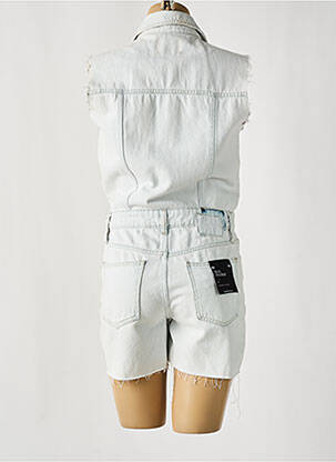 Combishort fermeture boutonnée sur le devant sans manche bleu TENELLEVEN femme