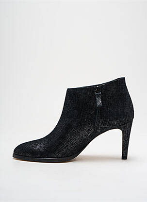 Bottines/boots tissage satiné talon de 4 à 6cm noir PARALLELE femme