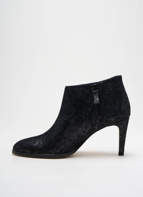 Bottines/boots tissage satiné talon de 4 à 6cm noir PARALLELE femme