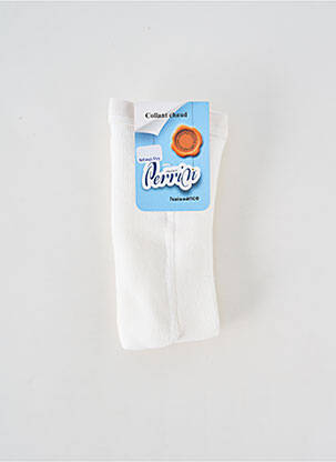 Collants stretch blanc PERRIN fille