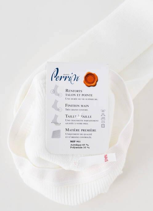 Collants blanc PERRIN pour fille