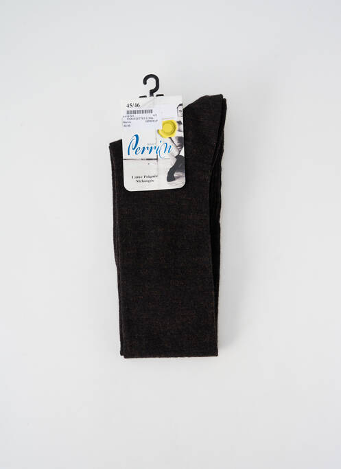 Chaussettes marron PERRIN pour homme