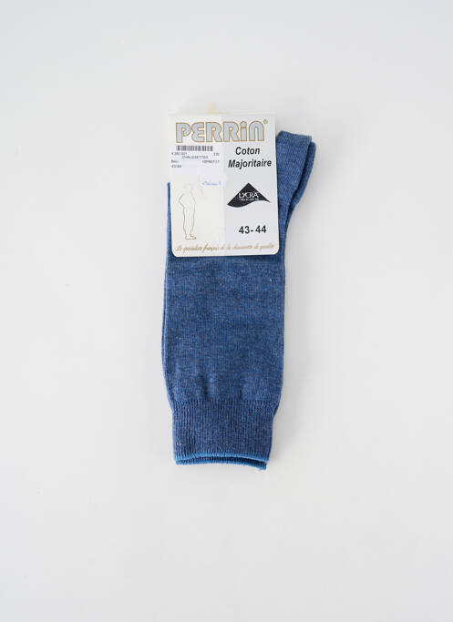 Chaussettes bleu PERRIN pour homme
