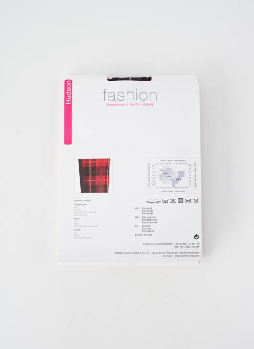 Collants rouge HUDSON pour femme