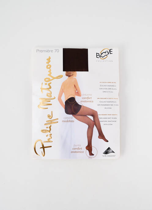 Collants marron PHILIPPE MATIGNON pour femme