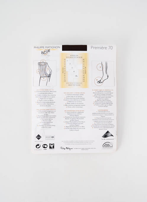 Collants marron PHILIPPE MATIGNON pour femme