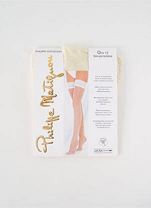 Bas stretch blanc PHILIPPE MATIGNON femme