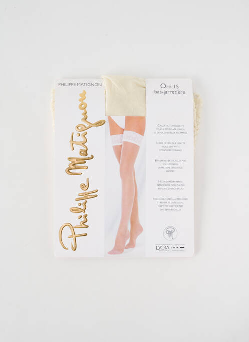 Bas blanc PHILIPPE MATIGNON pour femme