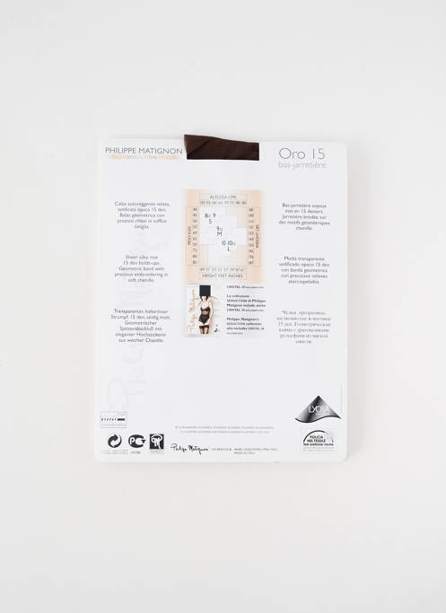 Bas marron PHILIPPE MATIGNON pour femme