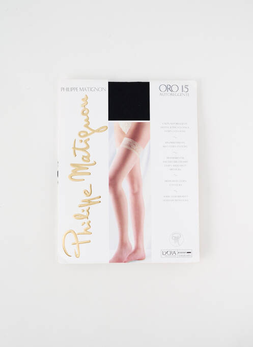 Bas noir PHILIPPE MATIGNON pour femme