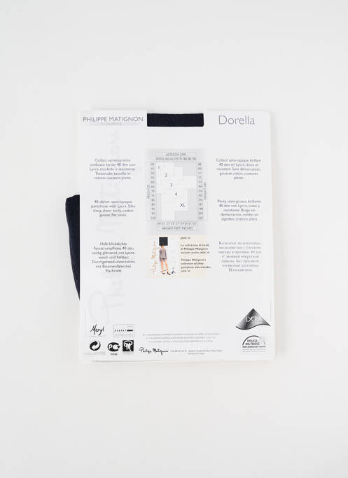 Collants bleu PHILIPPE MATIGNON pour femme