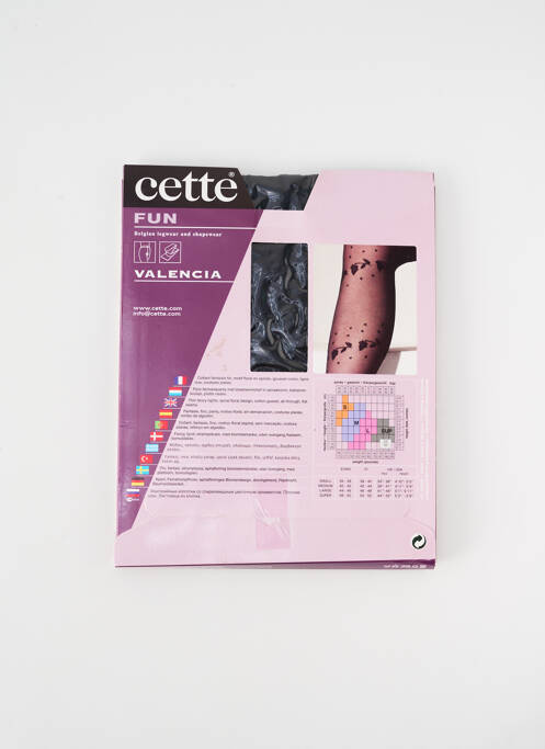 Collants noir CETTE pour femme