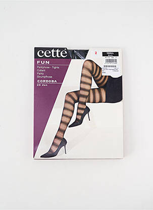 Collants tissage transparent noir CETTE femme