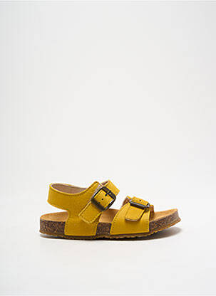 Sandales/nu pieds nubuck bout ouvert jaune BOPY garçon
