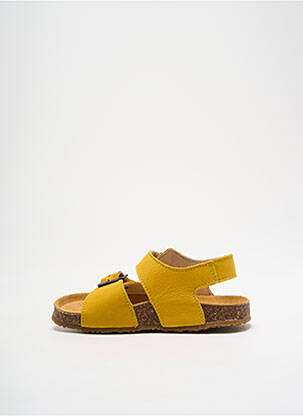Sandales/nu pieds nubuck bout ouvert jaune BOPY garçon