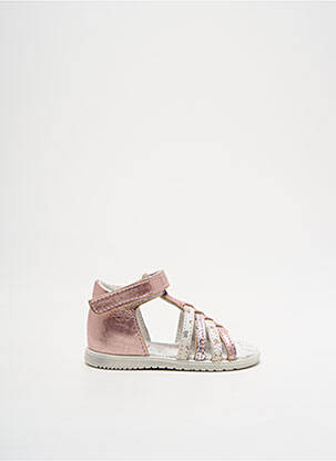 Sandales/nu pieds tissage satiné bout ouvert rose BOPY fille