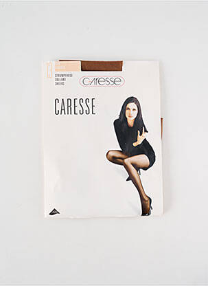 Collants stretch marron clair CARESSE femme