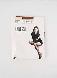 Collants stretch marron clair CARESSE femme