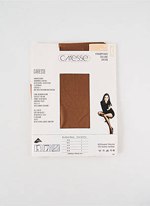 Collants stretch marron clair CARESSE femme