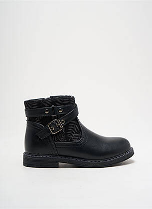 Bottines/boots matière lisse talon bas noir LILYBELLULE fille