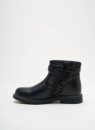 Bottines/boots matière lisse talon bas noir LILYBELLULE fille