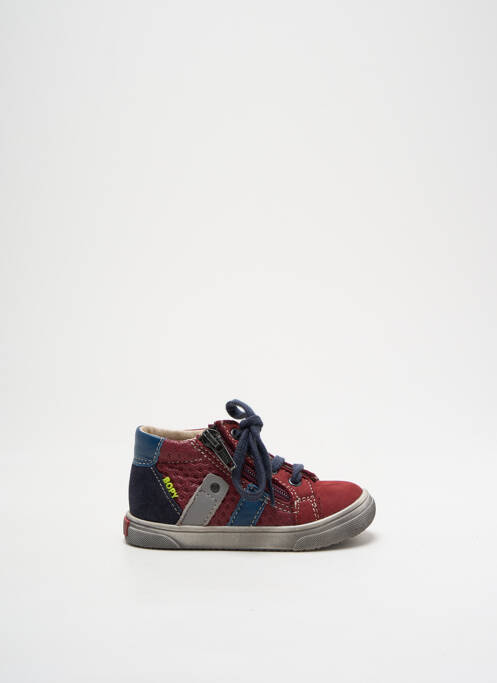 Baskets voute plantaire bout rond rouge BOPY garcon