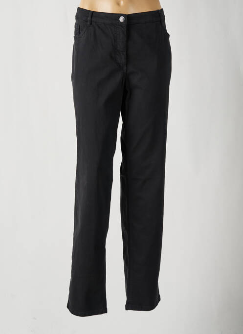 Pantalon droit fermeture zippée sous rabat boutonné noir STARK femme