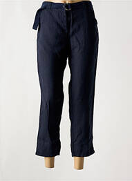 Pantalon 7/8 taille à pinces taille normale bleu DIPLODOCUS femme