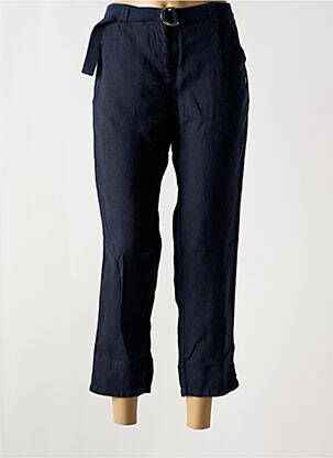 Pantalon 7/8 taille à pinces taille normale bleu DIPLODOCUS femme