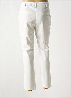 Pantalon chino fermeture zippée sous rabat boutonné taille normale beige EVA KAYAN femme