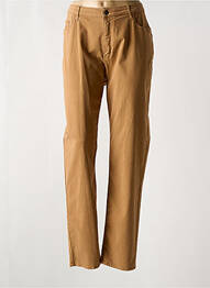 Pantalon droit stretch taille normale beige FRANCE RIVOIRE femme